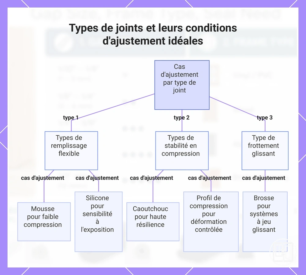 Types de joints et leurs conditions d'ajustement idéales