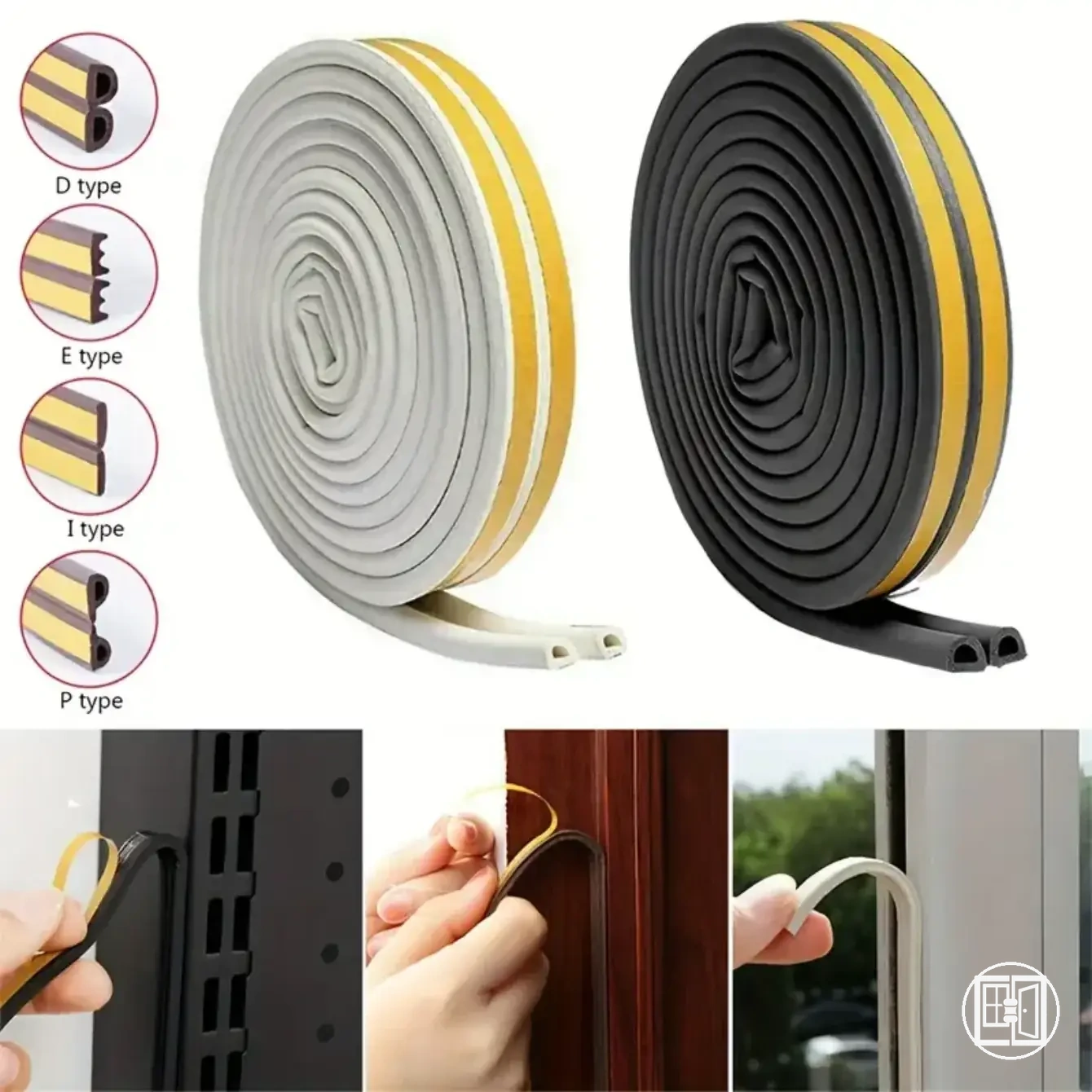 Vedação de espuma acústica para isolamento de portas e janelas