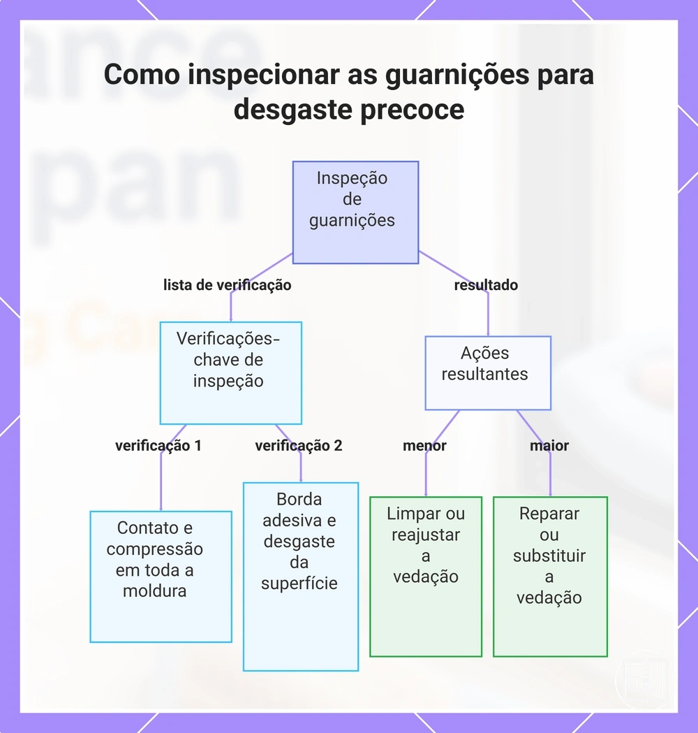Como inspecionar as guarnições para desgaste precoce