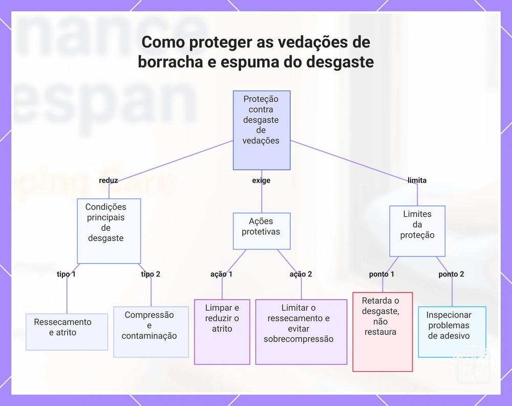 Como proteger as vedações de borracha e espuma do desgaste