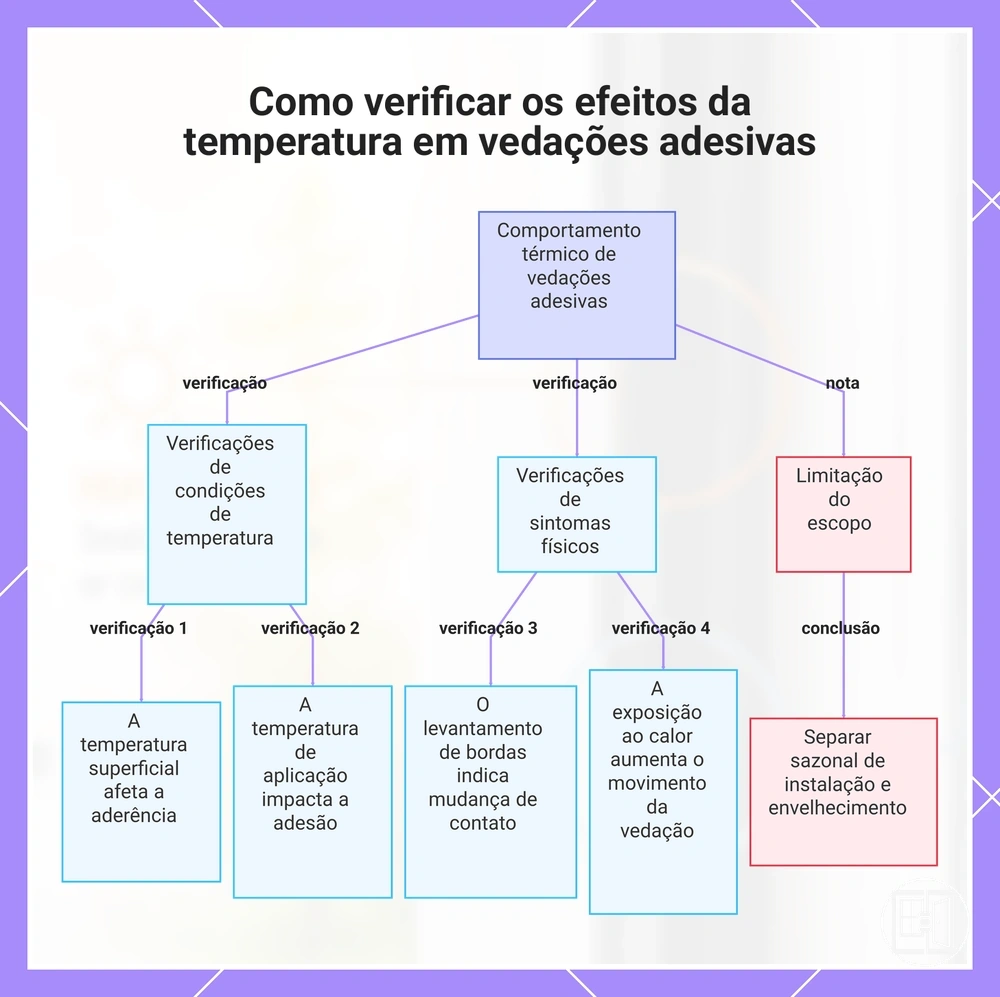 Como verificar os efeitos da temperatura em vedações adesivas