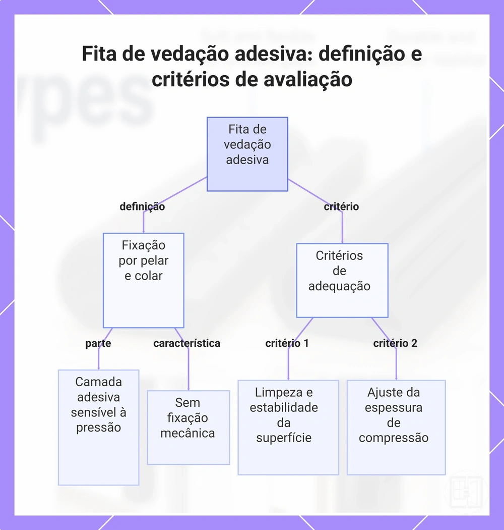 Fita de vedação adesiva: definição e critérios de avaliação