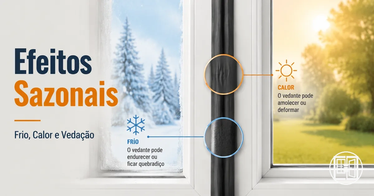 Impacto das condições sazonais no desempenho da vedação de portas e janelas em frio e calor