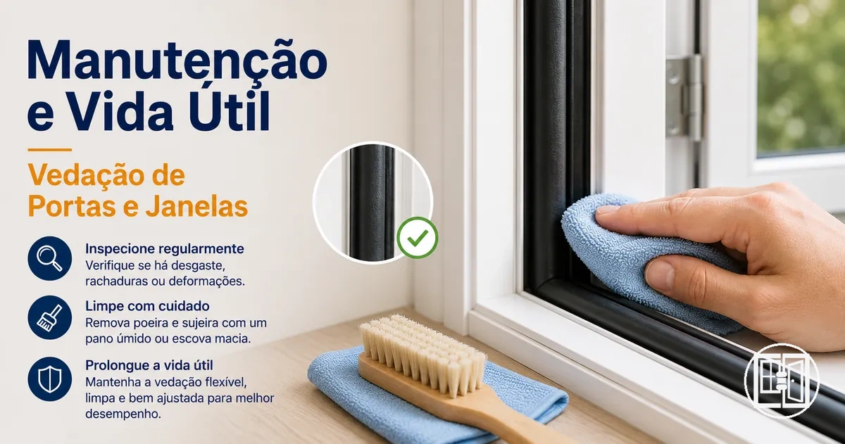 Manutenção da vedação de portas e janelas para prolongar vida útil e desempenho