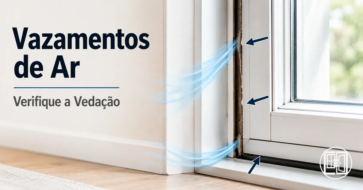 Detecção de vazamentos de ar em portas e janelas causados por vedação danificada ou ausente