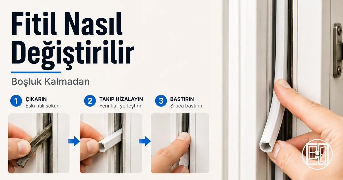 Eski hava yalıtım fitilinin sökülmesi ve yenilenmesi ile sızdırmazlığın yeniden sağlanması