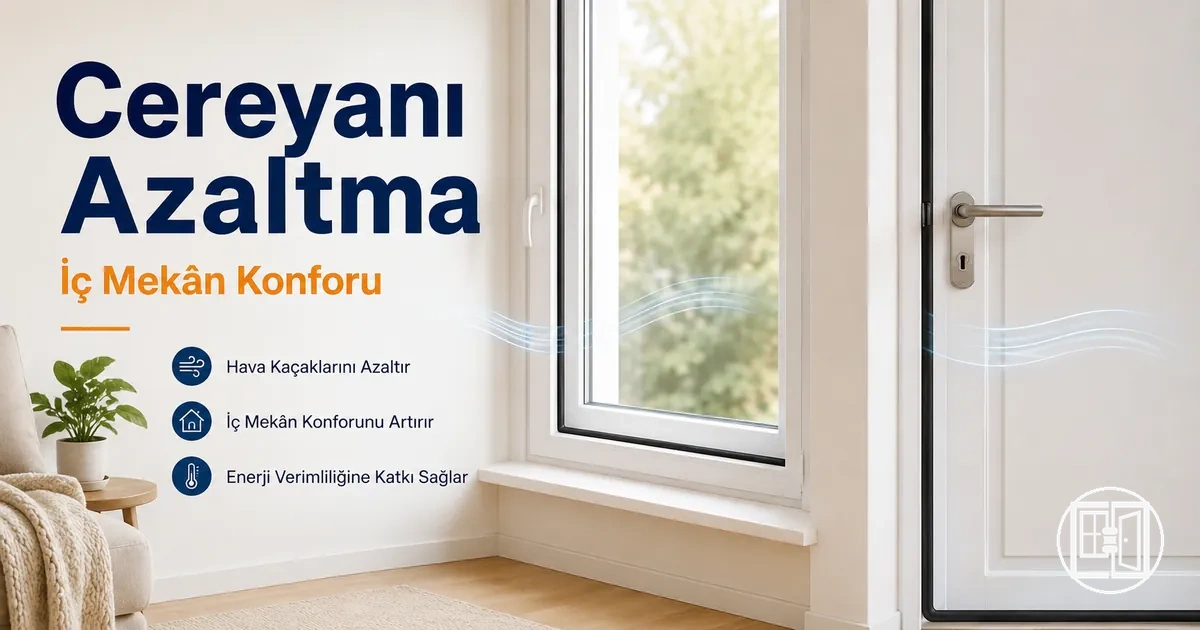 Hava yalıtım fitili kullanılarak iç mekân konforunun artırılması ve cereyanın azaltılması