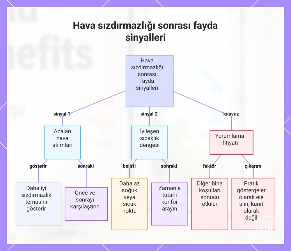 Hava sızdırmazlığı sonrası fayda sinyalleri