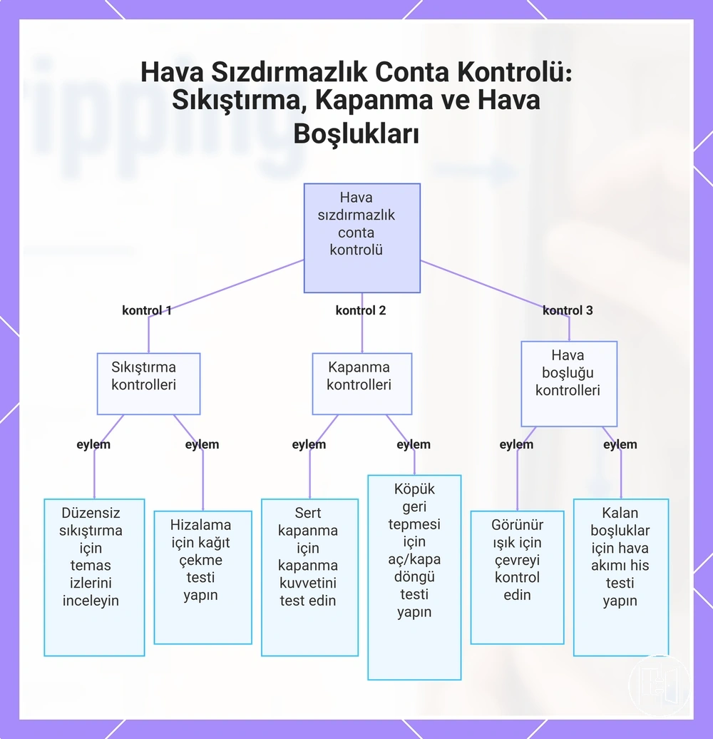 Hava Sızdırmazlık Conta Kontrolü: Sıkıştırma, Kapanma ve Hava Boşlukları
