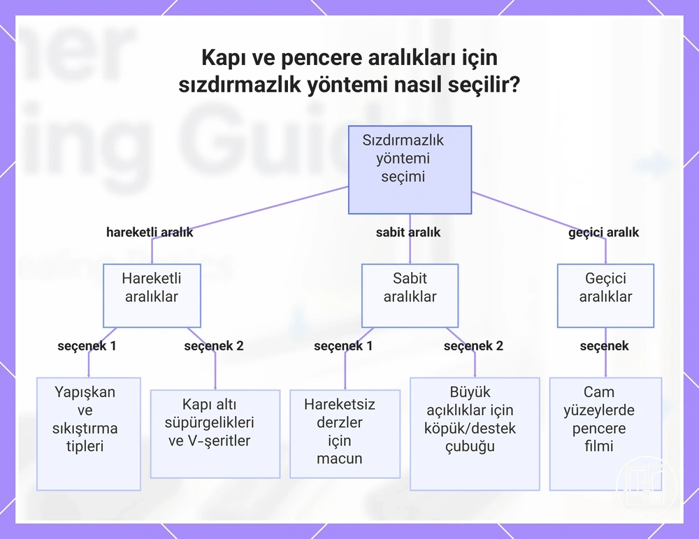Kapı ve pencere aralıkları için sızdırmazlık yöntemi nasıl seçilir?