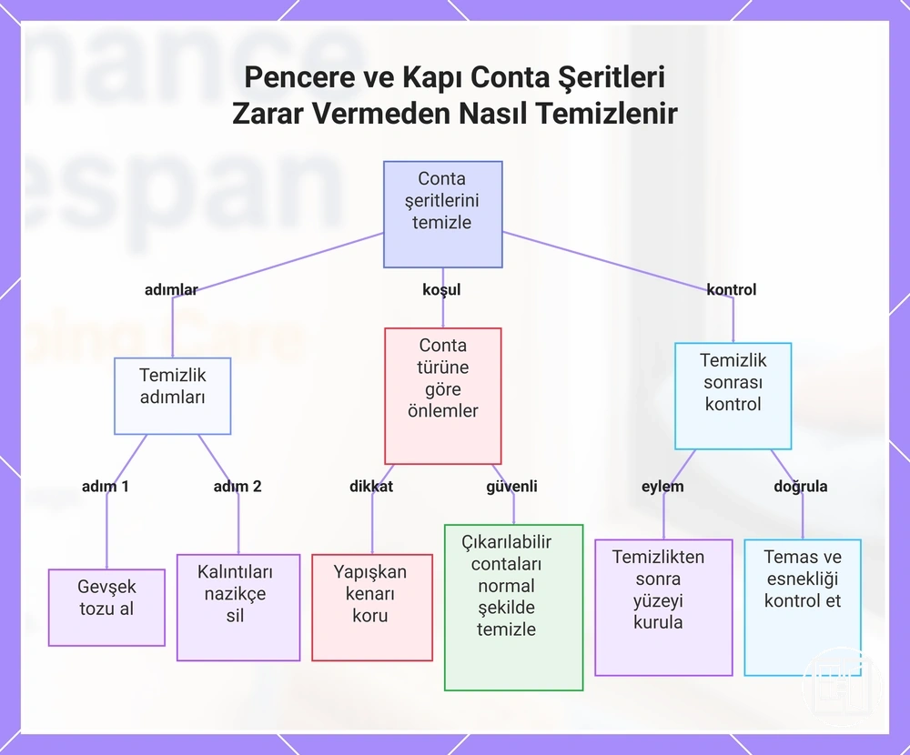Pencere ve Kapı Conta Şeritleri Zarar Vermeden Nasıl Temizlenir