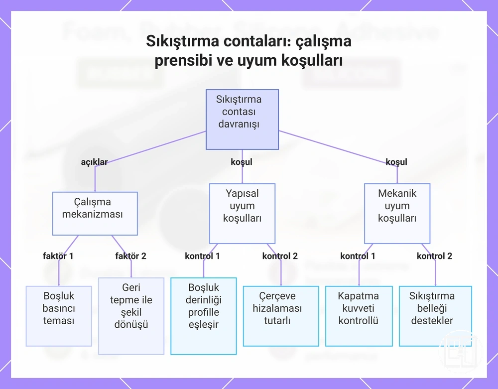 Sıkıştırma contaları: çalışma prensibi ve uyum koşulları