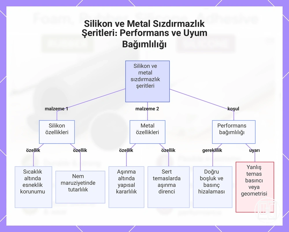 Silikon ve Metal Sızdırmazlık Şeritleri: Performans ve Uyum Bağımlılığı