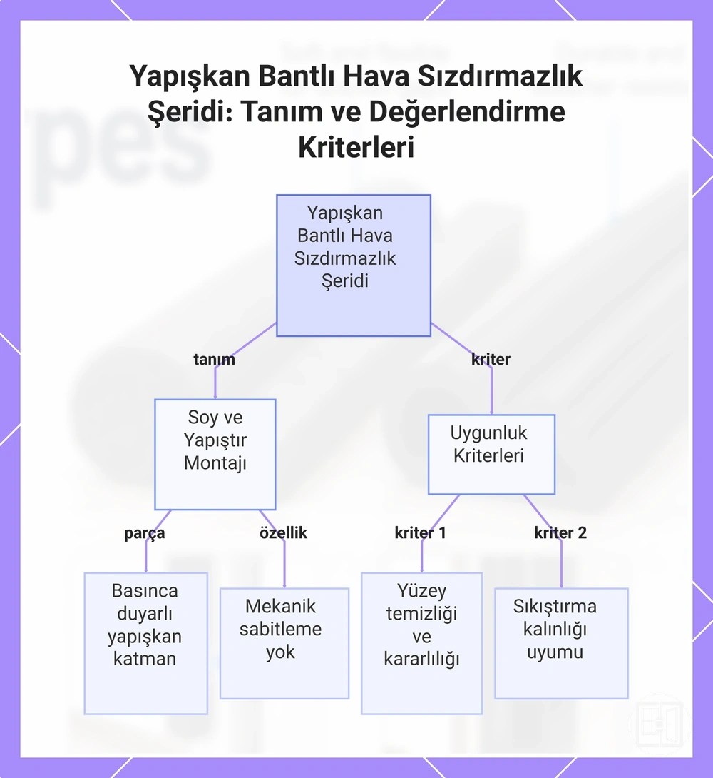 Yapışkan Bantlı Hava Sızdırmazlık Şeridi: Tanım ve Değerlendirme Kriterleri