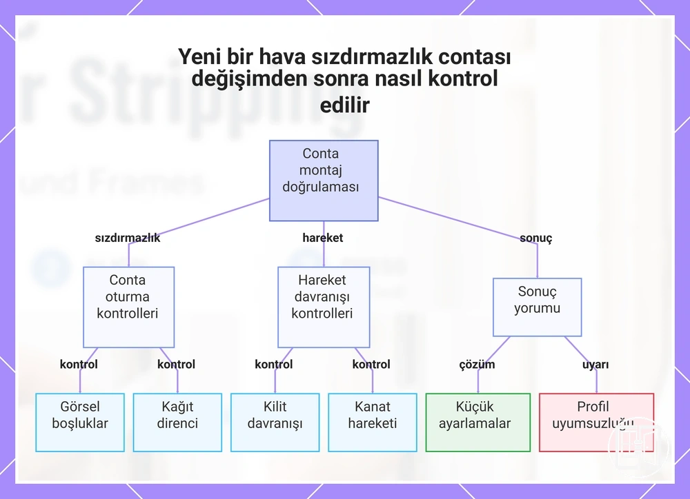 Yeni bir hava sızdırmazlık contası değişimden sonra nasıl kontrol edilir